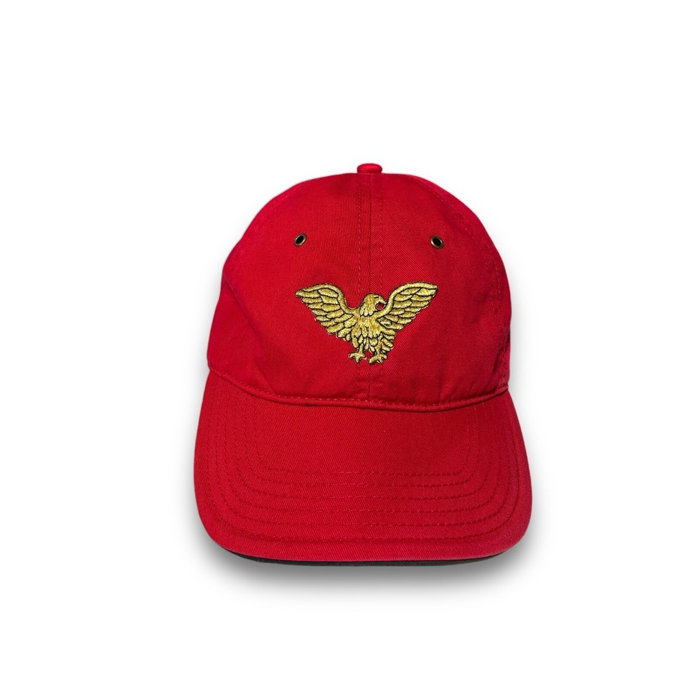 Vintage Levi's Strauss Men's Leather Strap Adjustable Hat Red - Picture 1 of 6